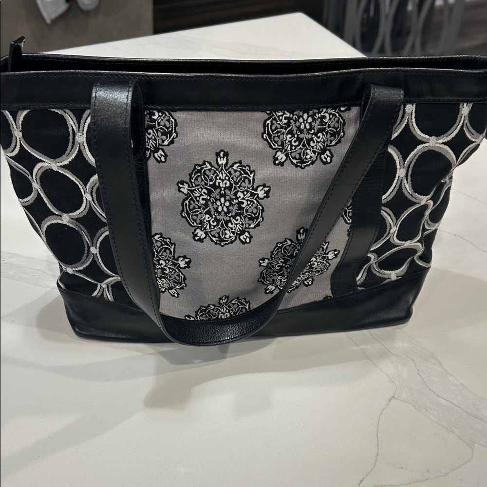 Janet Gray Designs Black and Gray Women's Tote Bag GUC